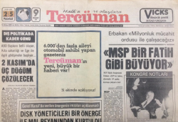 Tercüman Gazetesi 25 Mart 1976 - MSP Bir Fatih Gibi Büyüyor - GZ12783 - 1