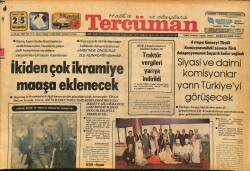 Tercüman Gazetesi 25 Mart 1981 - TOFAŞ Kartal Reklam Afişi - Türkiye-Galler Maçı GZ127420 - 1