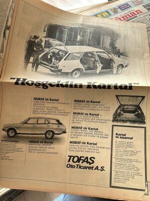 Tercüman Gazetesi 25 Mart 1981 - TOFAŞ Kartal Reklam Afişi - Türkiye-Galler Maçı GZ127420 - 2