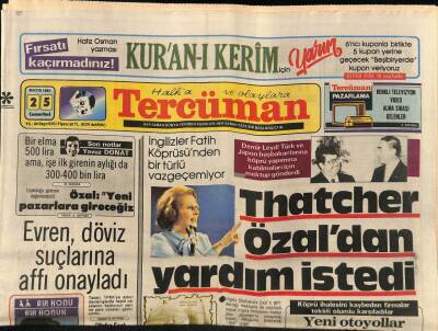 Tercüman Gazetesi 25 Mayıs 1985 - Abdurrahman Bin Avfın Mezarı Pervaride GZ65893 - 1