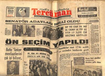 Tercüman Gazetesi 25 Nisan 1966 - Ön Seçim Yapıldı GZ53936 - 1