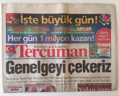 Tercüman Gazetesi 25 Nisan 2003 - Türkiye Kupasını 8 Yıl Aradan Sonra Kazanan Trabzon Spor Şampiyonluk Coşkusu Türkiyeyi Ayağa Kaldırdı GZ11573 - 2