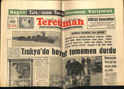 Tercüman Gazetesi 25 Ocak 1963 - Af Koalisyonu Tehlikeye Soktu. Başbakan İsmet İnönü Beni ilgilendirmez Diyor GZ54073 - 1