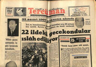 Tercüman Gazetesi 25 Ocak 1967 - 22 İldeki Gecekondular Islah Ediliyor GZ54178 - 1