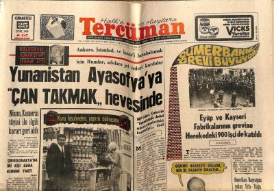 Tercüman Gazetesi 25 Ocak 1969 - Zirvede Yapayalnız İki Kişi Ajda Pekkan Ve Berkant GZ54089 - 1