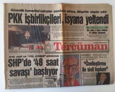 Tercüman Gazetesi 25 Ocak 1992 - Özelleştirme Ve Sivil Toplum GZ11213 - 1