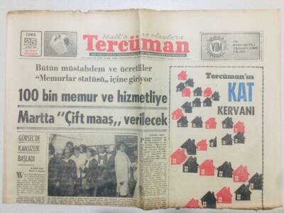 Tercüman Gazetesi 25 Şubat 1966 - Suriye Cumhurbaşkanı Hafız Firar Etti GZ53511 - 1