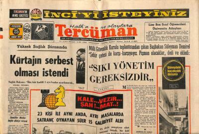 Tercüman Gazetesi 25 Şubat 1971 - PTTde Ancak 10 Günde Bitebilecek İş Birikti GZ79486 - 1