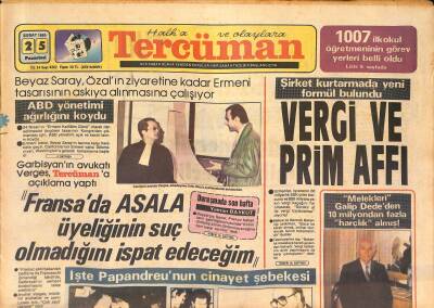 Tercüman Gazetesi 25 Şubat 1985 - İstanbula Nihayet Kurt da İndi - Katarda Yer Yerinden Oynuyor GZ126831 - 1