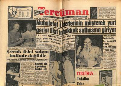 Tercüman Gazetesi 25 Temmuz 1956 - Çocuk Felci Salgın Halinde Değildir GZ53984 - 1
