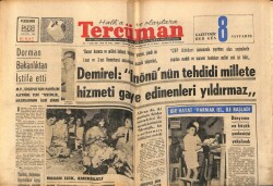 Tercüman Gazetesi 26 Ağustos 1965 - Demirel İnönünün Tehdidi Millete Hizmeti Gaye Edinenleri Yıldırmaz GZ70846 - 1
