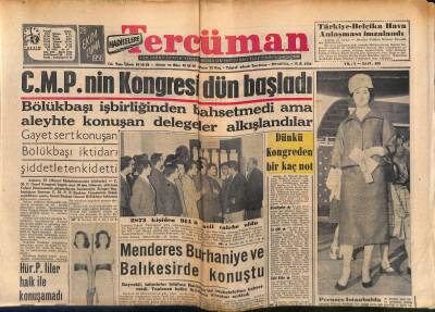 Tercüman Gazetesi 26 Ekim 1956 - Macar İsyanı Dün Bastırıldı - Prenses Neslişah İstanbulda GZ118933 - 1