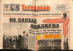 Tercüman Gazetesi 26 Ekim 1968 - Fransa Cumhurbaşkanını Sunay Ve Demirel Karşıladı GZ67074 - 1