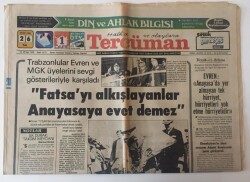 Tercüman Gazetesi 26 Ekim 1982 -Evren Anayasada Yer Almayan Tek Hürriyet Hürriyetleri Yok Etme Hürriyetidir GZ10612 - 2