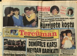 Tercüman Gazetesi 26 Ekim 1986 - Evrenden Demirele İsimsiz Teşekkür GZ70386 - 2