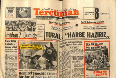 Tercüman Gazetesi 26 Eylül 1968 - Fenerbahçeyi Yıkan Takım Artık Büyük Eskişehir GZ54742 - 1