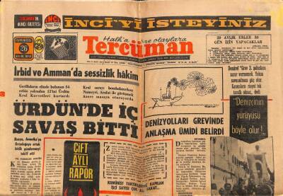 Tercüman Gazetesi 26 Eylül 1970 - 40 Denizci Römork İşgal Edip , Beşiktaşa Yürüdü GZ87116 - 1