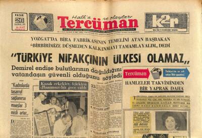 Tercüman Gazetesi 26 Haziran 1966 - Akı , İzmir Valisi Oldu , Muğla Valisi Merkeze Alındı - Spajiç Memleketine Bugün Dönüyor... GZ123585 - 1