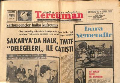 Tercüman Gazetesi 26 Kasım 1966 - Bayar, Demokrat Parti Milletvekili Zeki Erataman İçin Fatiha Okudu. - Ümit Kesim Aynı Zamanda Eyaletin Gol Kralı GZ123607 - 1