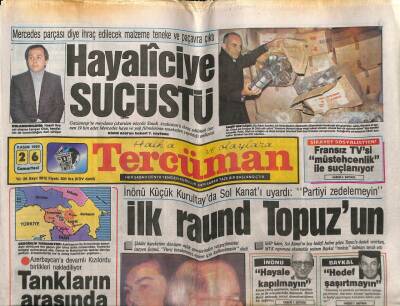 Tercüman Gazetesi 26 Kasım 1988 - Nuri Alço İle Kokain Paniği Sürüyor GZ61431 - 2