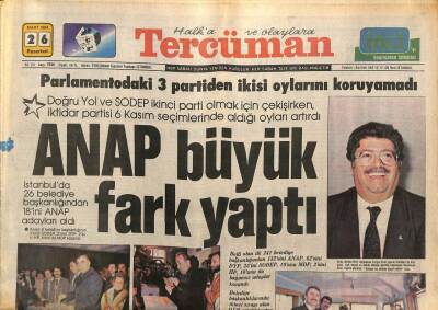Tercüman Gazetesi 26 Mart 1984 - Özal , Annesinin Elini Öpüp Duasını Aldı GZ79408 - 1