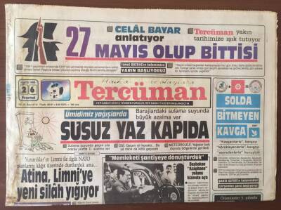 Tercüman Gazetesi 26 Mayıs 1986 -Özal SHP Meclisi Çalıştırmıyor GZ6818 - 2