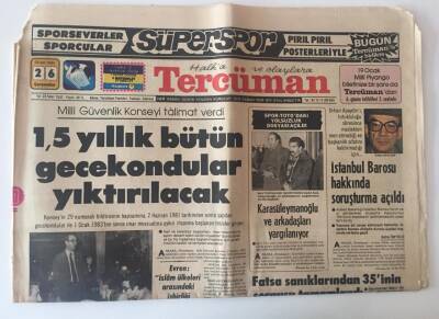 Tercüman Gazetesi 26 Ocak 1983 -1,5 Yıllık Bütün Gecekondular Yıktırılacak GZ10669 - 2