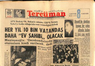 Tercüman Gazetesi 26 Şubat 1967 - Her Yıl 10 Bin Vatandaş Daha Ev Sahibi Olacak GZ123560 - 1