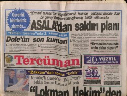 Tercüman Gazetesi 26 Şubat 1990 - Asaladan Saldırı Planı GZ61567 - 1