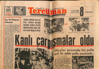 Tercüman Gazetesi 26 Temmuz 1968 - Adananın Bilardo Şampiyonu Cin Hüseyin Öldürüldü GZ91566 - 1
