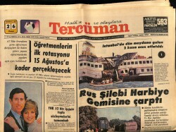 Tercüman Gazetesi 26 Temmuz 1981 - Rus Şilebi Harbiye Gemisine Çarptı GZ65938 - 2