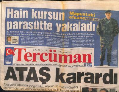 Tercüman Gazetesi 26 Temmuz 2004 - Ecevit , Siyaset Hayatını Noktaladığı Kurultayda Dışta ABDyi , İçte AKP Ve CHPyi Sert Uyardı GZ124996 - 1