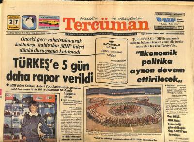 Tercüman Gazetesi 27 Ağustos 1981 - Kamuran Akkor Başarılı Bir İmtihan Verdi GZ67294 - 1