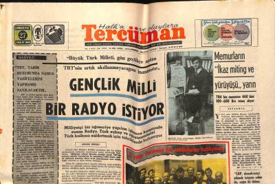Tercüman Gazetesi 27 Aralık 1969 - Gençlik Milli Bir Radyo İstiyor GZ55218 - 1