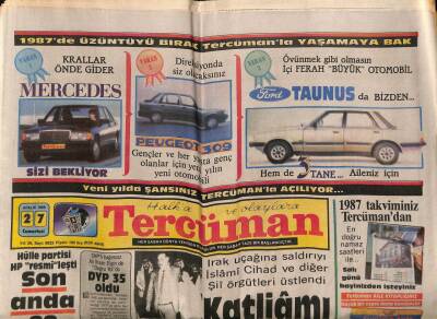 Tercüman Gazetesi 27 Aralık 1986 - Irak Uçağına Saldırıyı İslami Cihad Ve Diğer Şii Örgütleri Üstlendi GZ74652 - 1
