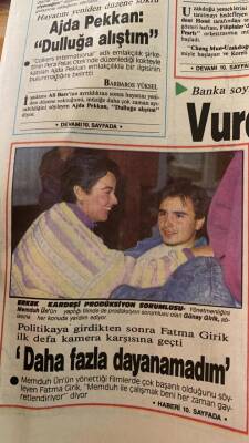 Tercüman Gazetesi 27 Ekim 1990 - Politikaya Girdikten Sonra Fatma Girik İlk Defa Kamera Karşısına Geçti GZ70335 - 4