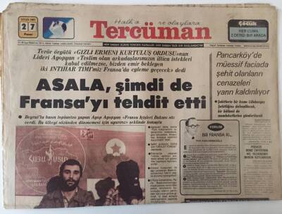 Tercüman Gazetesi 27 Eylül 1981 - Asalya Şimdi De Fransayı Tehdit Etti GZ25135 - 1