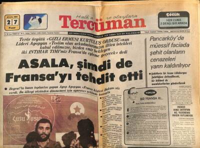 Tercüman Gazetesi 27 Eylül 1981 - Irakta Türk Tırları Yakıldı Bir Kişi Öldü GZ65976 - 1
