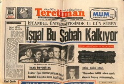 Tercüman Gazetesi 27 Haziran 1968 - İstanbul Üniversitesinde 14 Gün Süren İşgal Bu Sabah Kalkıyor GZ67073 - 2