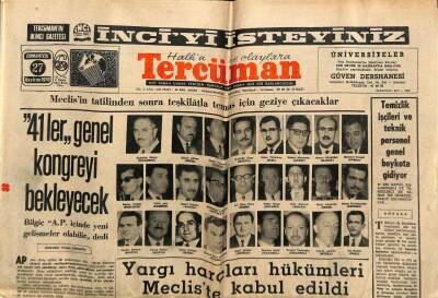 Tercüman Gazetesi 27 Haziran 1970 - Yargı Harçları Hükümleri Mecliste Kabul Edildi GZ70712 - 2