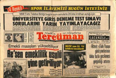 Tercüman Gazetesi 27 Haziran 1974 - NATOnun 25. Yıl Bildirisi İmzalandı GZ85241 - 1