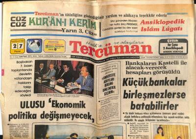 Tercüman Gazetesi 27 Haziran 1982 - Kenan Evreni Boğazda Savaş Gemileri Karşıladı GZ53820 - 1