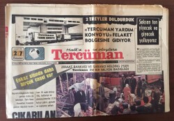 Tercüman Gazetesi 27 Kasım 1976 - Depremde Çıkarılan Ceset Sayısı 3300ü Geçti GZ10517 - 1