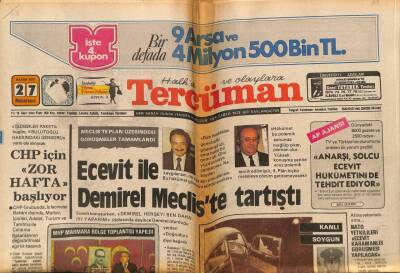 Tercüman Gazetesi 27 Kasım 1978 - 3,5 Milyon Lirayı Alıp Polisi Öldürdüler GZ68634 - 2