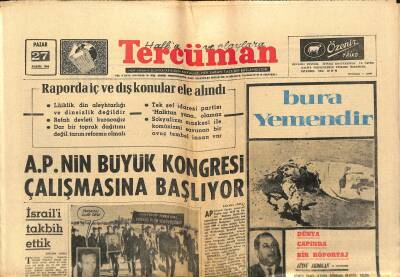 Tercüman Gazetesi 27 Kasım 1996 - Demirel GZ123608 Söz Verince 7 Ay 7 Günlük Boykot Sona Erdi. - A. Menderesin Barıştırdığı Kani Karaca Boşanıyor. - 1