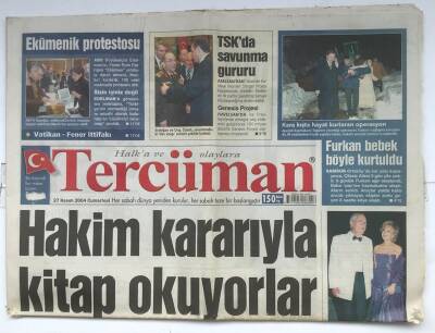 Tercüman Gazetesi 27 Kasım 2004 - Hakim Kararıyla Kitap Okuyorlar GZ7158 - 2