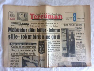 Tercüman Gazetesi 27 Mart 1964 - Makarios , Denktaşı Kıbrısa Sokmuyor GZ73629 - 1