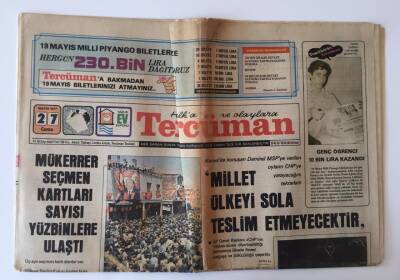 Tercüman Gazetesi 27 Mayıs 1977 - Demirel Millet Ülkeyi Sola Teslim Etmeyecektir GZ10880 - 1