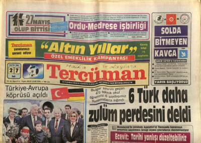 Tercüman Gazetesi 27 Mayıs 1986 - Türkiye - Avrupa Köprüsü Açıldı GZ70678 - 2