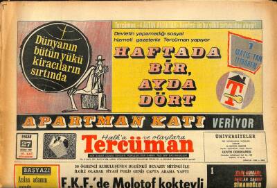Tercüman Gazetesi 27 Nisan 1969 - De Gaulleün Kaderi İçin Fransada Bugün Referandum Yapılıyor GZ86379 - 1